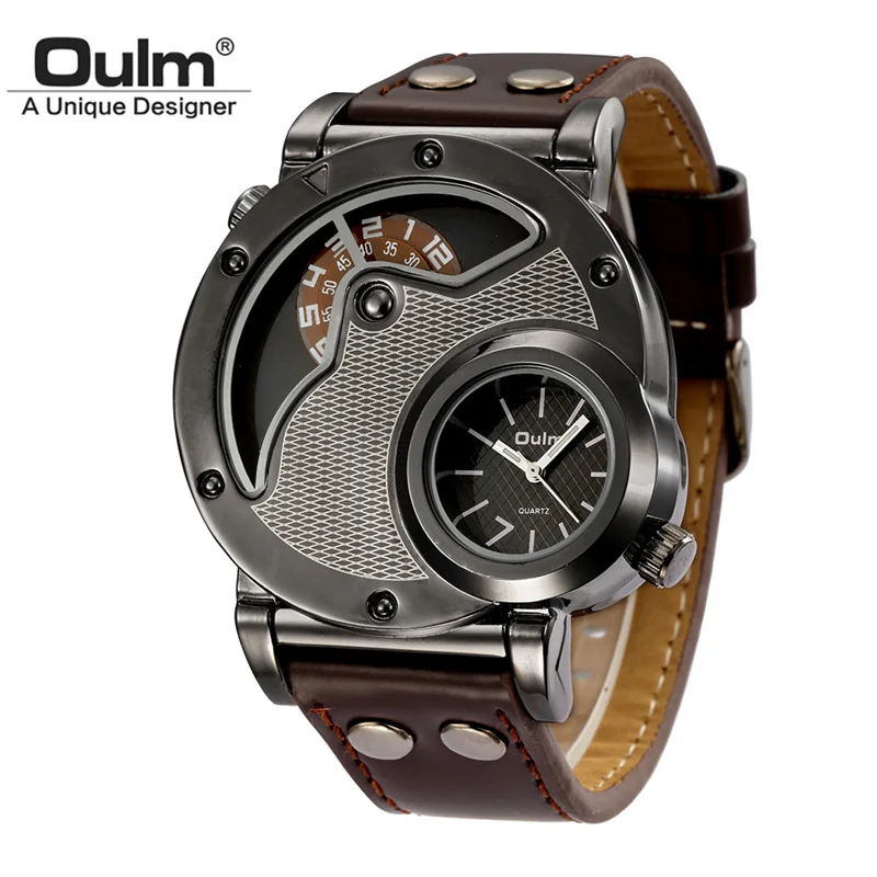 OULM Men Watches Top Brand Luxury Stainless Steel Case Dual Time PU Leather Quartz-watch Sports Men's Watches Relogio Masculino
OULM Men Watches Top Brand Luxury Stainless Steel Case Dual Time PU Leather Quartz-watch Sports Men's Watches Relogio Masculino