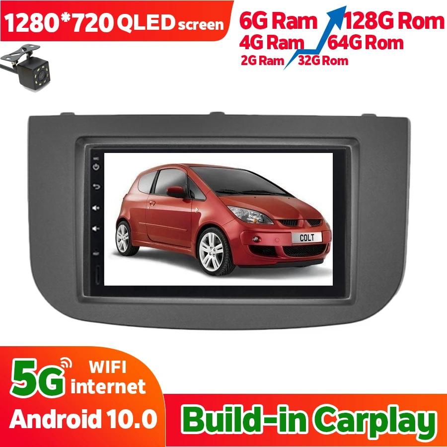 Автомобильный радиоприемник 6 ГБ ОЗУ 128 Гб ПЗУ для Mitsubishi Colt 2012 Android 10 0