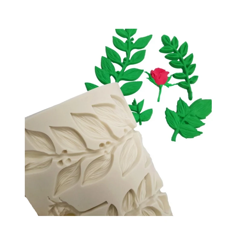 Meibum 2 типа форма для торта в виде лепестков розы с узором листьев свадебная паста
