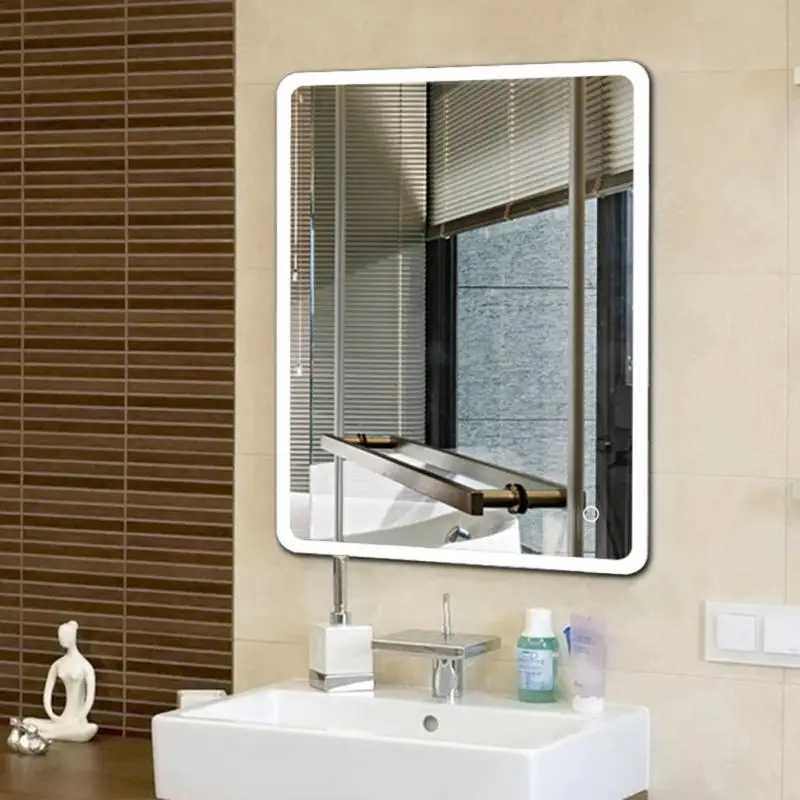 Cool White LCD Bath Mirrors LED Light Rectangular Makeup Mirrors Rounded Corners Copper-free Mercury Bathroom Mirrors HWC
Cool White LCD Bath Mirrors LED Light Rectangular Makeup Mirrors Rounded Corners Copper-free Mercury Bathroom Mirrors HWC