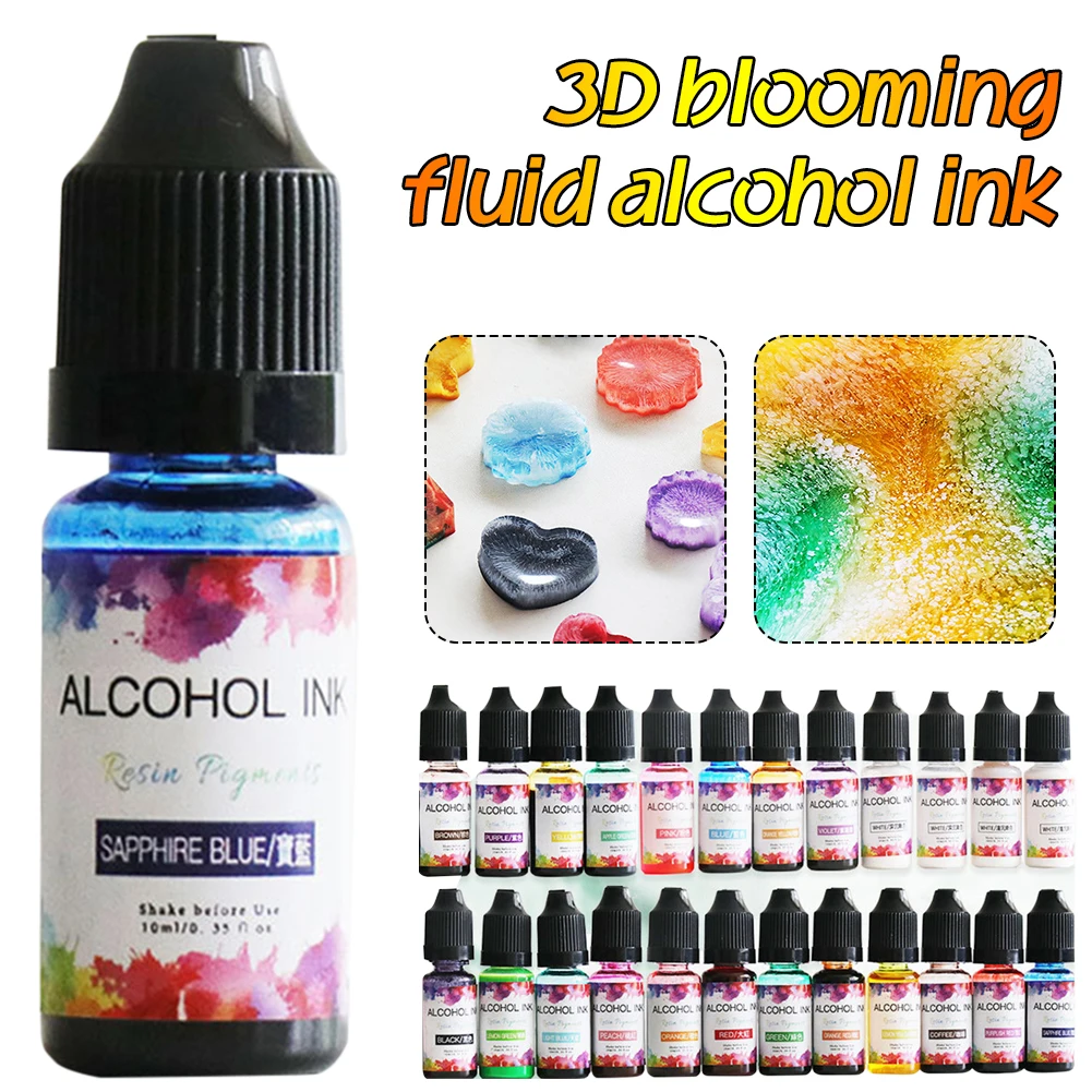 Art Alcohol Ink 22 Colors Alcohol-Based Resin Dye High Concentrated Color Dye for Resin Painting Fluid Painting for DIY Making
Art Alcohol Ink 22 Colors Alcohol-Based Resin Dye High Concentrated Color Dye for Resin Painting Fluid Painting for DIY Making
