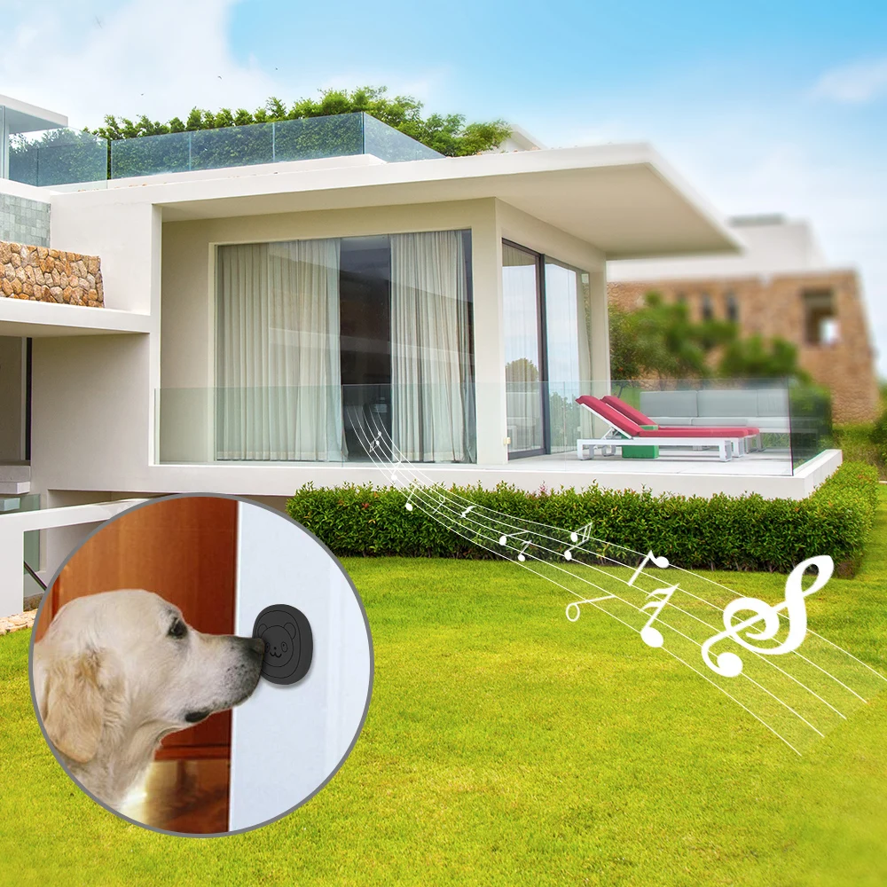 Pet Dog Doorbells Wireless Door Bell House-training Multifunction Sensor Motion (Receiver & Transmitters) Training Tool
Pet Dog Doorbells Wireless Door Bell House-training Multifunction Sensor Motion (Receiver & Transmitters) Training Tool