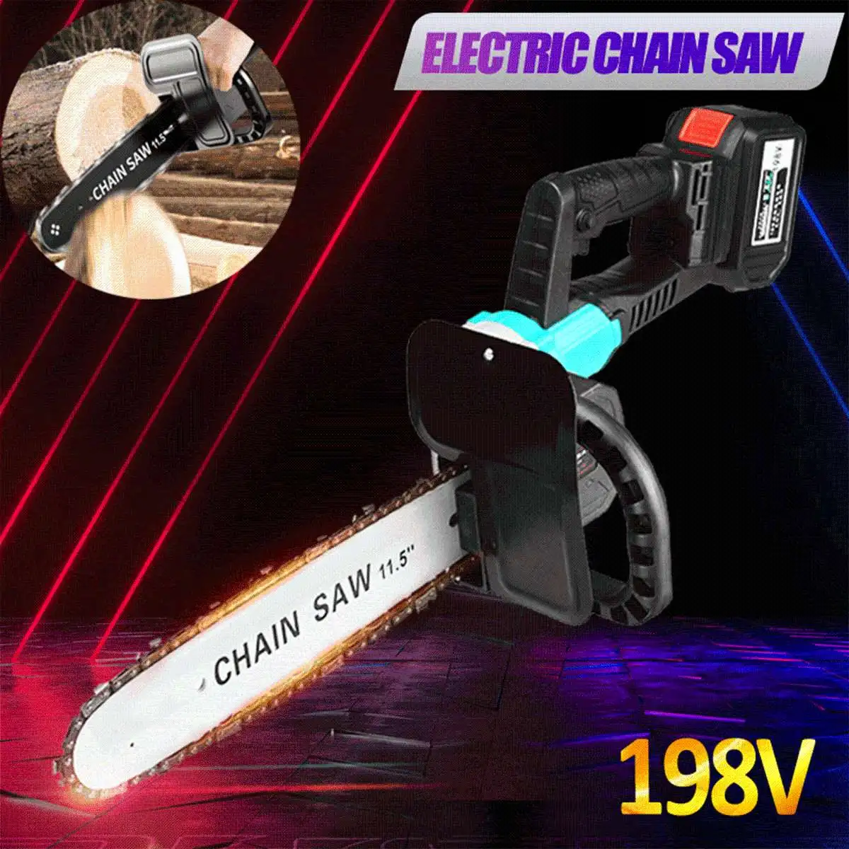 1280W 11.5inch Electric Saw Cordless Chain Saw Wood Cutter Bracket Brushless Motor with 2 Lithium Battery Chainsaw Power Tool
1280W 11.5inch Electric Saw Cordless Chain Saw Wood Cutter Bracket Brushless Motor with 2 Lithium Battery Chainsaw Power Tool