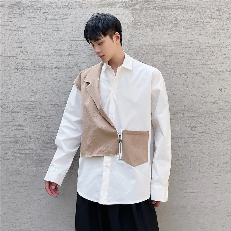 Summer big size shirt men's design sense small crowd light luxury stitching shirt fake two vest sleeve fashion brand men's wear
Summer big size shirt men's design sense small crowd light luxury stitching shirt fake two vest sleeve fashion brand men's wear