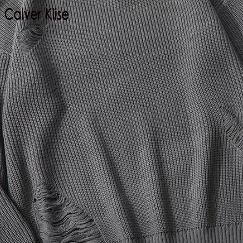 Calver Klise Ripped Destroyed Holes Distressed Sweaters Mens Knitted Pullover Streetwear Male Hip Hop Fashion Loose Knitwear
Calver Klise Ripped Destroyed Holes Distressed Sweaters Mens Knitted Pullover Streetwear Male Hip Hop Fashion Loose Knitwear