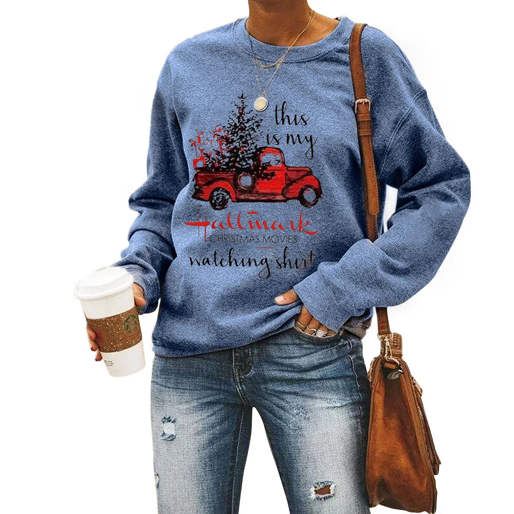 Christmas Women's Sweatshirt Female Letter Printing Round Neck Loose Tops Ladies Casual Long Sleeve Pullover Tops
Christmas Women's Sweatshirt Female Letter Printing Round Neck Loose Tops Ladies Casual Long Sleeve Pullover Tops