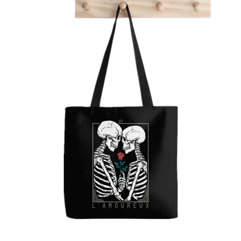 2021 Shopper he Lovers Skeleton Printed Tote Bag women Harajuku shopper handbag girl Shoulder shopping bag Lady Canvas Bag
2021 Shopper he Lovers Skeleton Printed Tote Bag women Harajuku shopper handbag girl Shoulder shopping bag Lady Canvas Bag