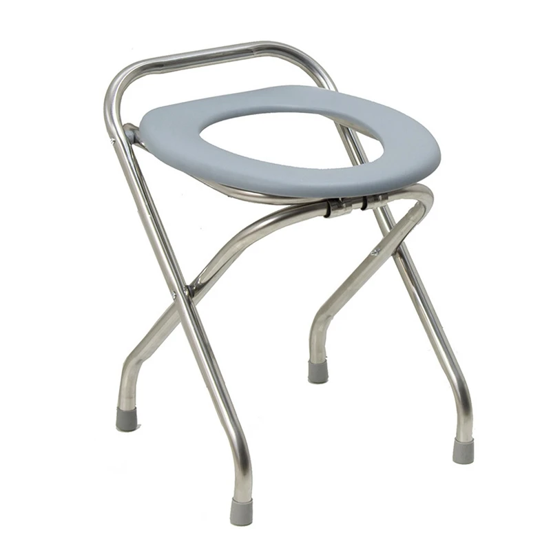 

Уличное складное портативное сиденье для унитаза, портативный стул мелкий комод из нержавеющей стали, идеально подходит для кемпинга, путе...