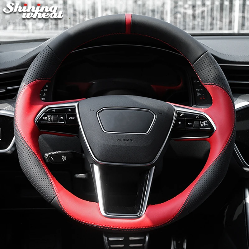 Genuine Leather Car Steering Wheel Cover for Audi A6 (C8) Avant Allroad 2018-2019 A7 (K8) 2018-2019 S7 2019
Genuine Leather Car Steering Wheel Cover for Audi A6 (C8) Avant Allroad 2018-2019 A7 (K8) 2018-2019 S7 2019