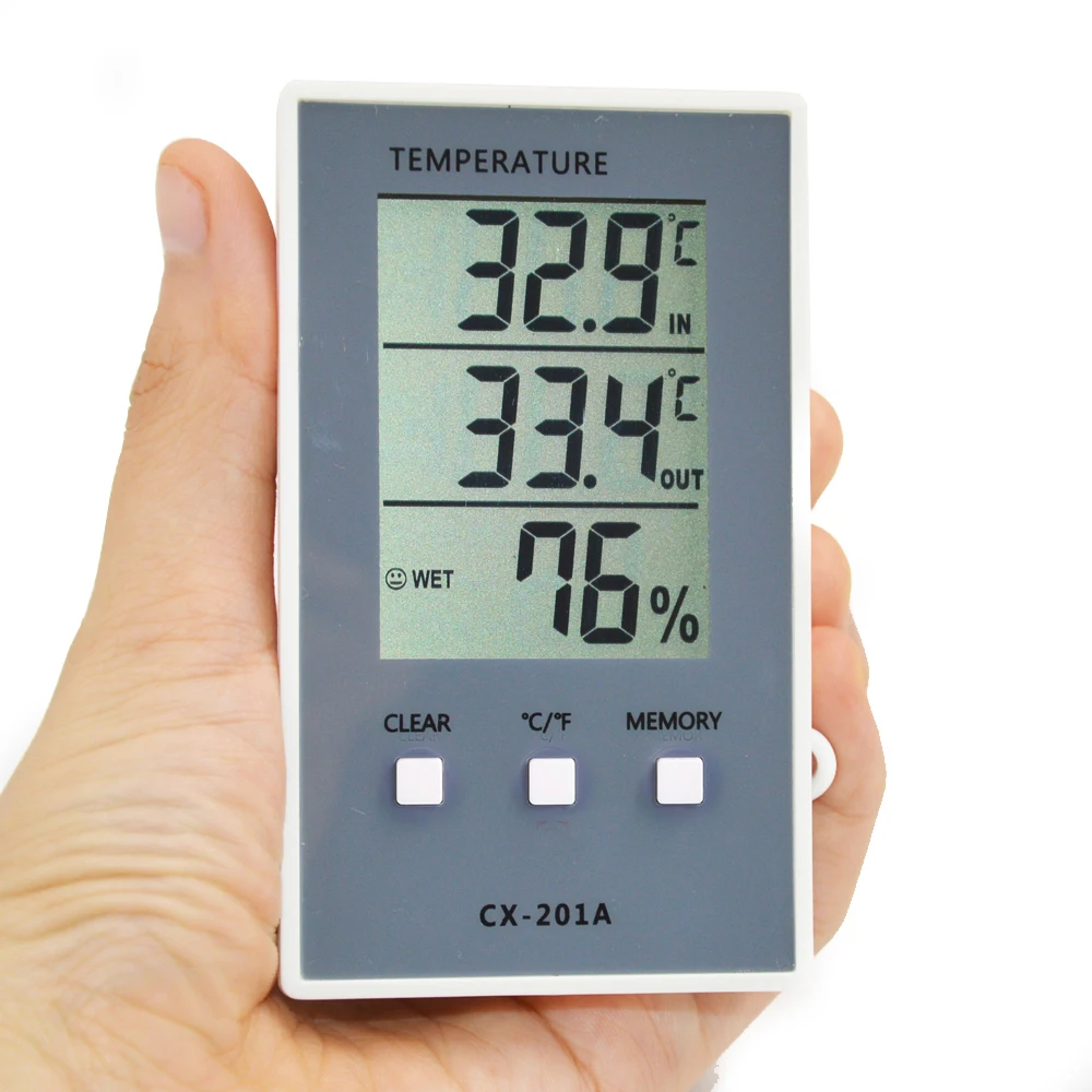 

Thermometer Hygrometer Measure Temperature Humidity Digital LCD Meter Indoor Outdoor Weather Station Tester C/F Max Min Value