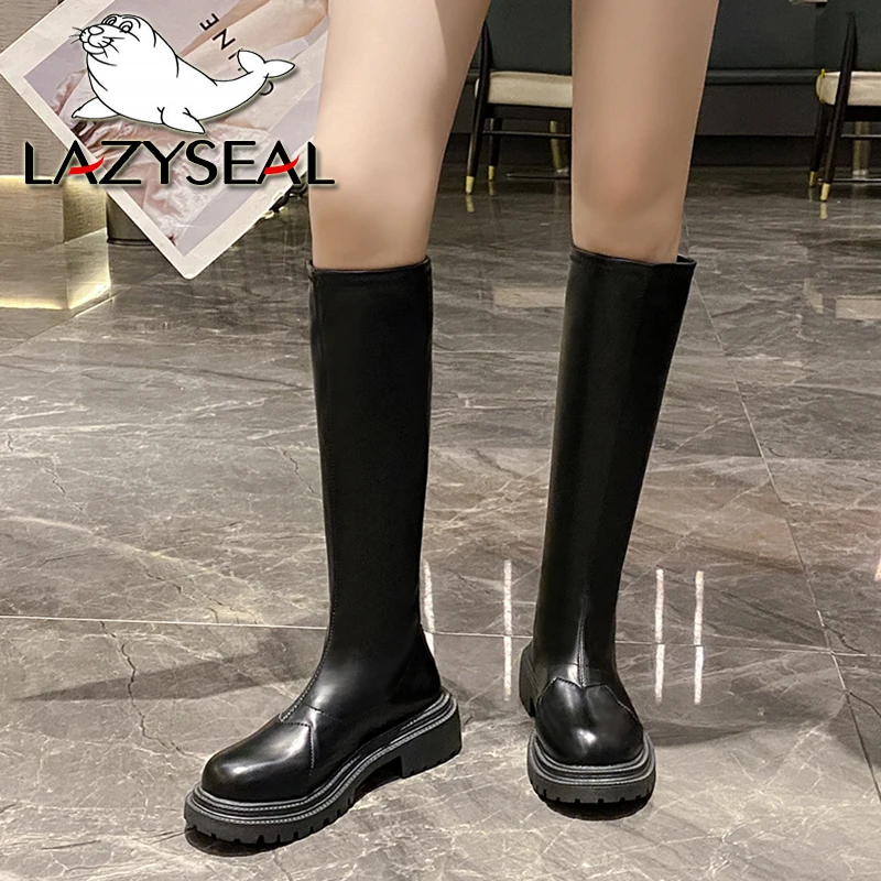 Lazyseal Women The Knee Boots Soft PU Leather 38cm Long Boots Zipper Sewing Design Chunky Heels Women Shoes Female Fashion Boot
Lazyseal Women The Knee Boots Soft PU Leather 38cm Long Boots Zipper Sewing Design Chunky Heels Women Shoes Female Fashion Boot