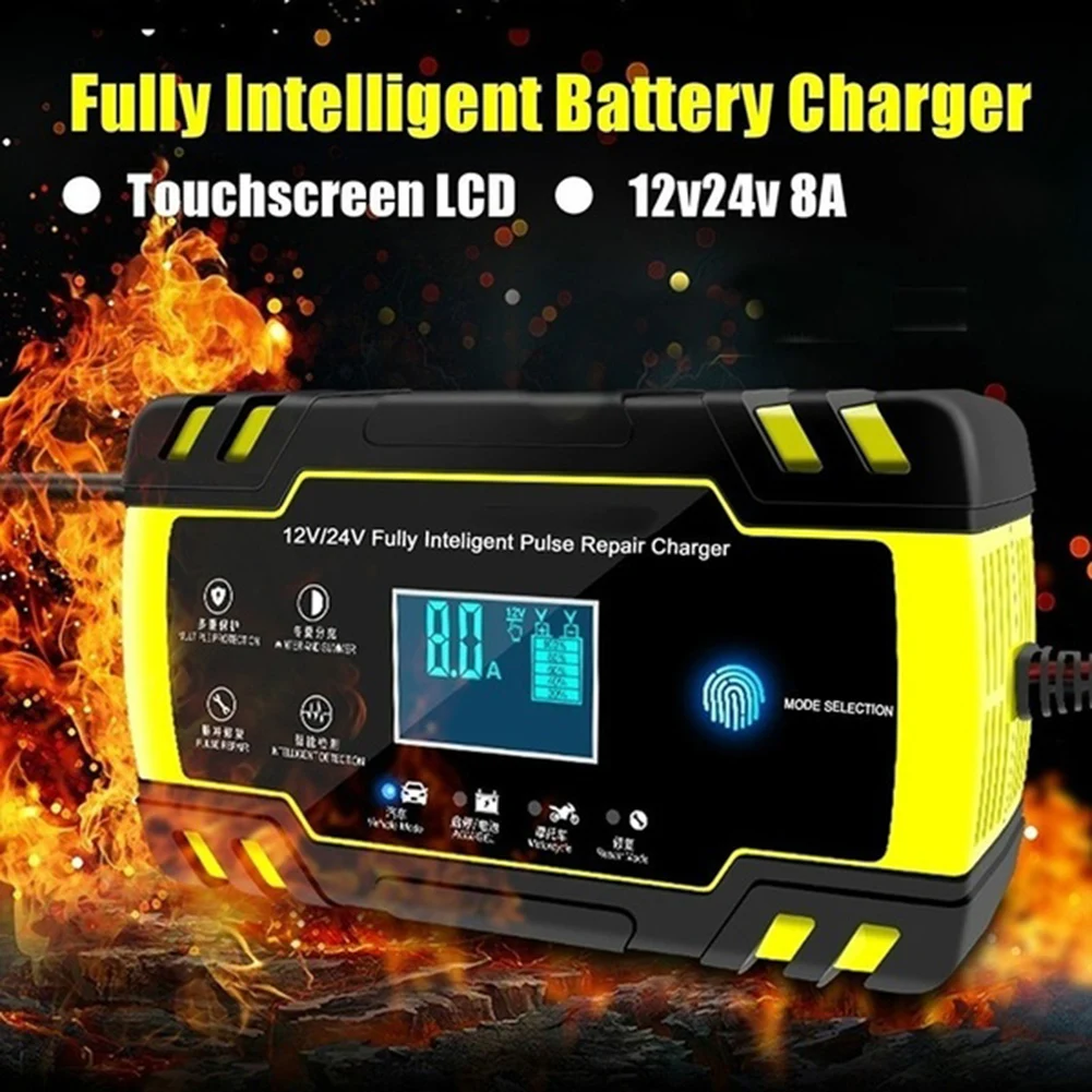 12V 24V Motorcycle Golf Cart Battery Charger Maintainer & Desulfator Smart Battery Charger, Pulse Repair Battery Charger
12V 24V Motorcycle Golf Cart Battery Charger Maintainer & Desulfator Smart Battery Charger, Pulse Repair Battery Charger