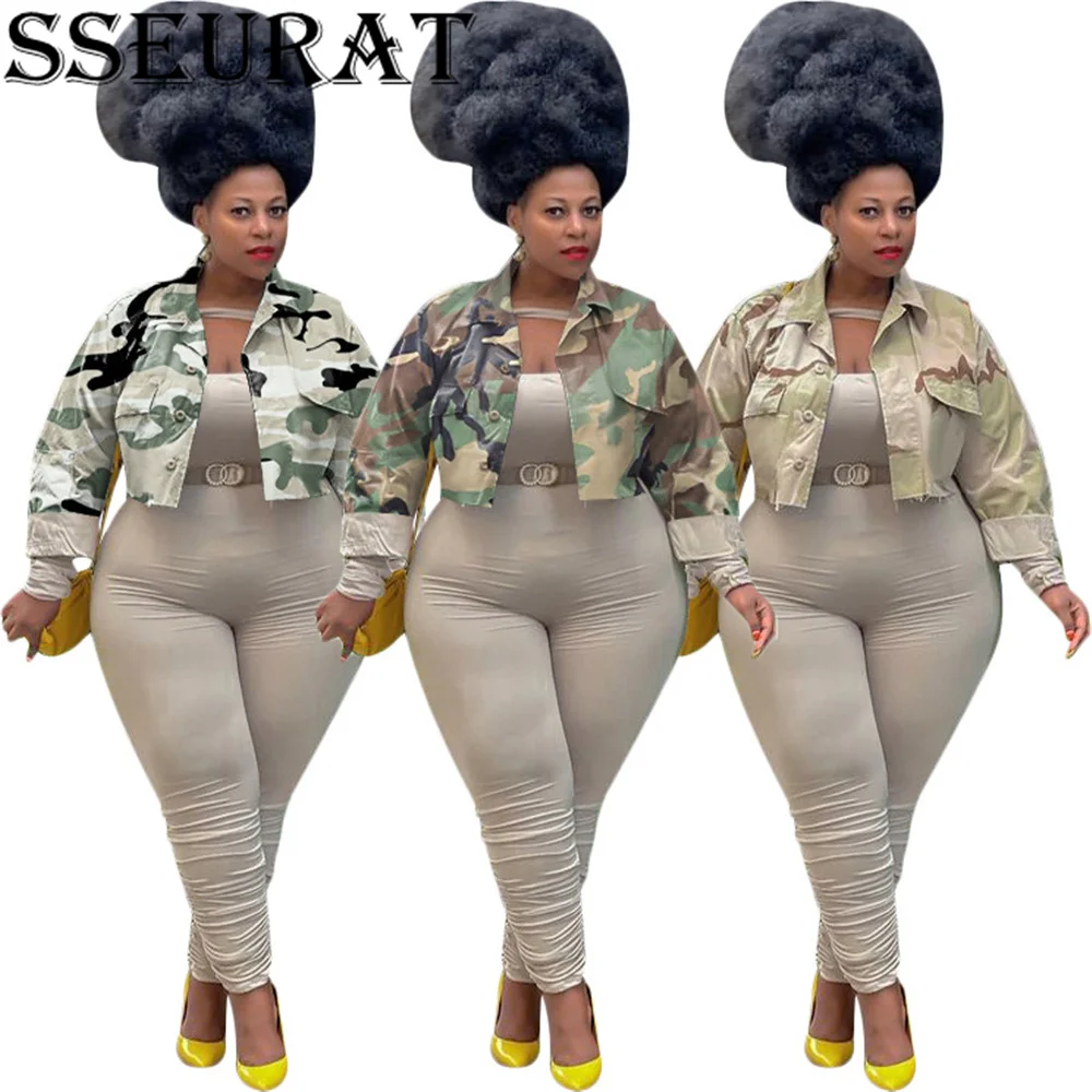SSEURAT Women Plus Size Jacket Coat Autumn New Casual Long Sleeve Camo Print Cardigan Coat
SSEURAT Women Plus Size Jacket Coat Autumn New Casual Long Sleeve Camo Print Cardigan Coat