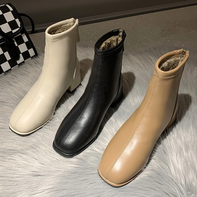 Women 2021 Autumn and Winter New Korean Short Tube Square Head Snow Boots Trend Comfortable Back Zipper Fashion Boots
Women 2021 Autumn and Winter New Korean Short Tube Square Head Snow Boots Trend Comfortable Back Zipper Fashion Boots