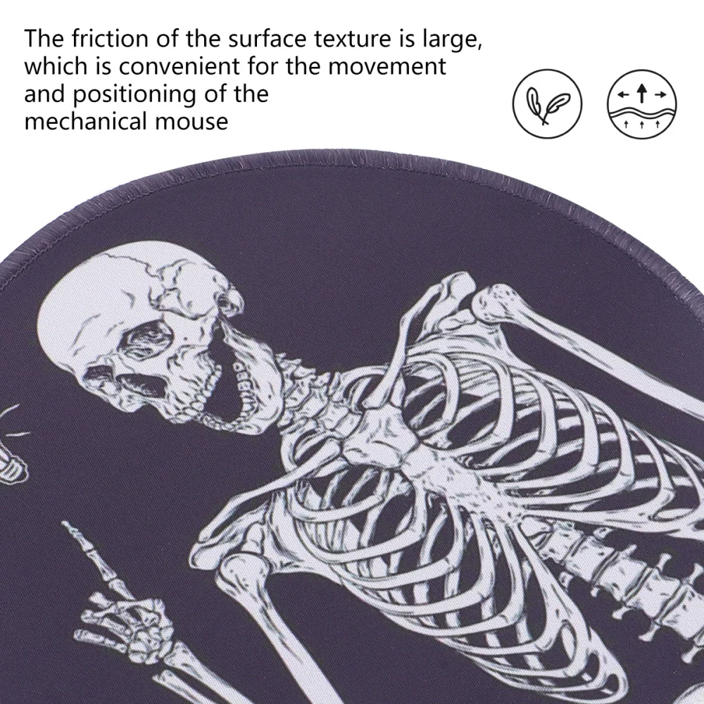 Skeleton Pad Round Desk Mousepad for Office Home Laptop
Skeleton Pad Round Desk Mousepad for Office Home Laptop