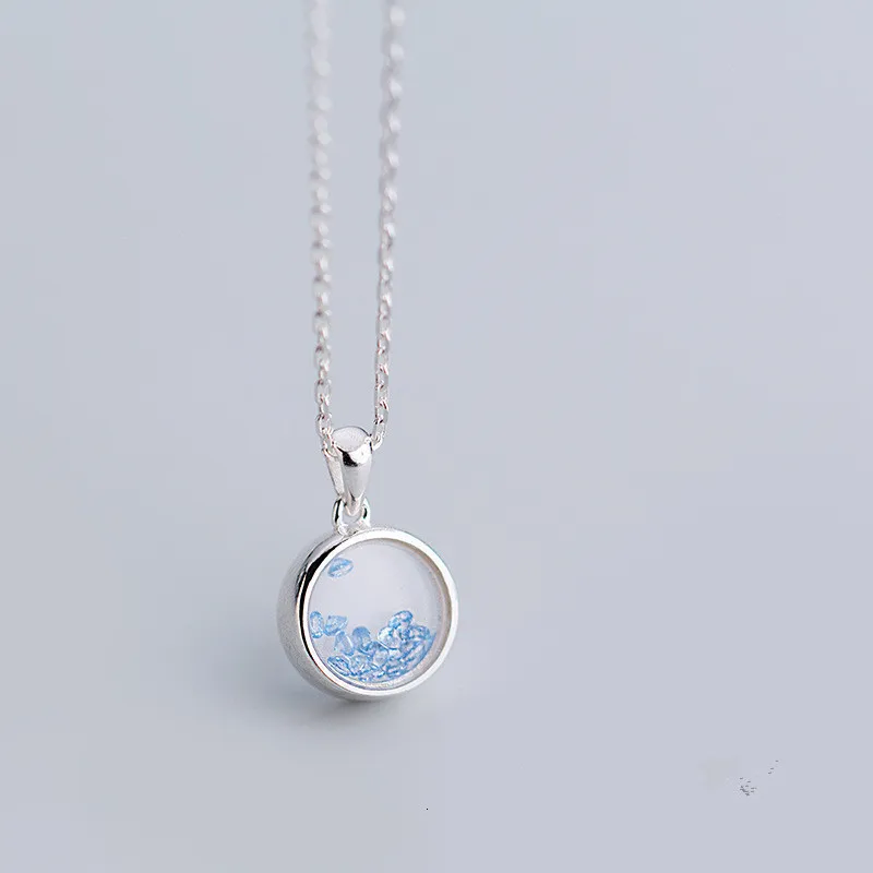 100% 10mm real Sterling Silver 925 Fine Jewelry Blue quicksands into the crystal Round Geometric Necklace Pendant GTLX1820
100% 10mm real Sterling Silver 925 Fine Jewelry Blue quicksands into the crystal Round Geometric Necklace Pendant GTLX1820