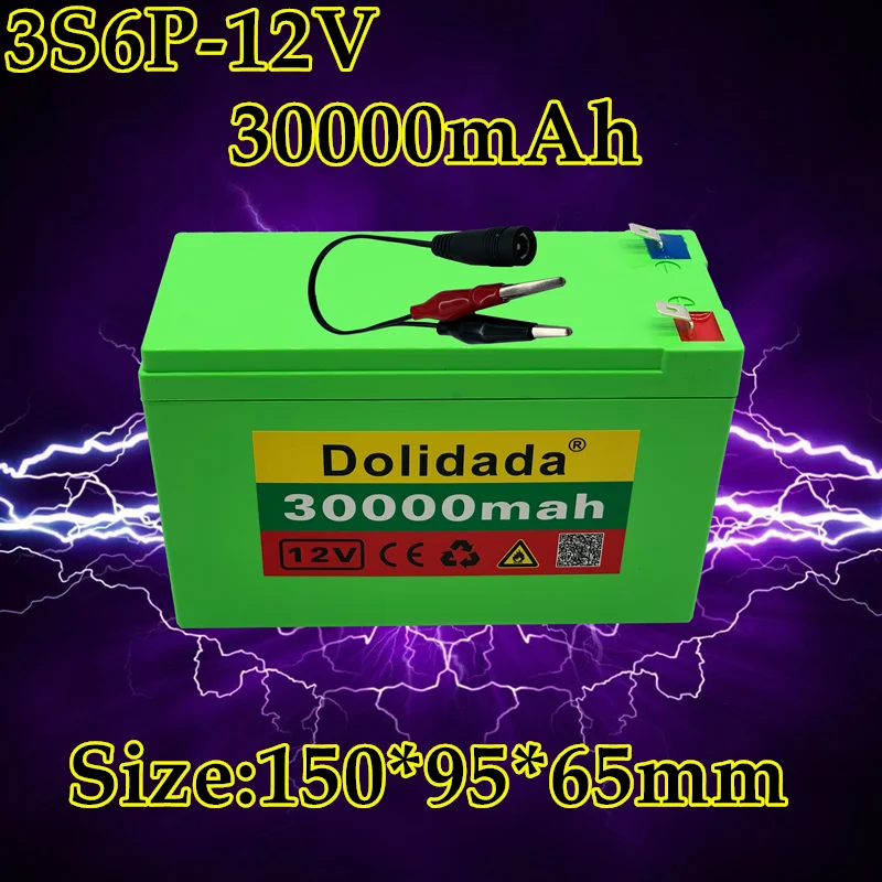 12V 30Ah 18650 lithium battery pack 3S6P built-in high current 20A BMS for sprayers, carts, children's electric vehicle batterie
12V 30Ah 18650 lithium battery pack 3S6P built-in high current 20A BMS for sprayers, carts, children's electric vehicle batterie