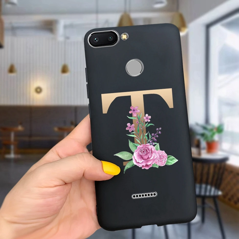 Чехол для Xiaomi Redmi 6 6A 5A 4A мягкие силиконовые чехлы с милыми буквами телефонов a Redmi4A