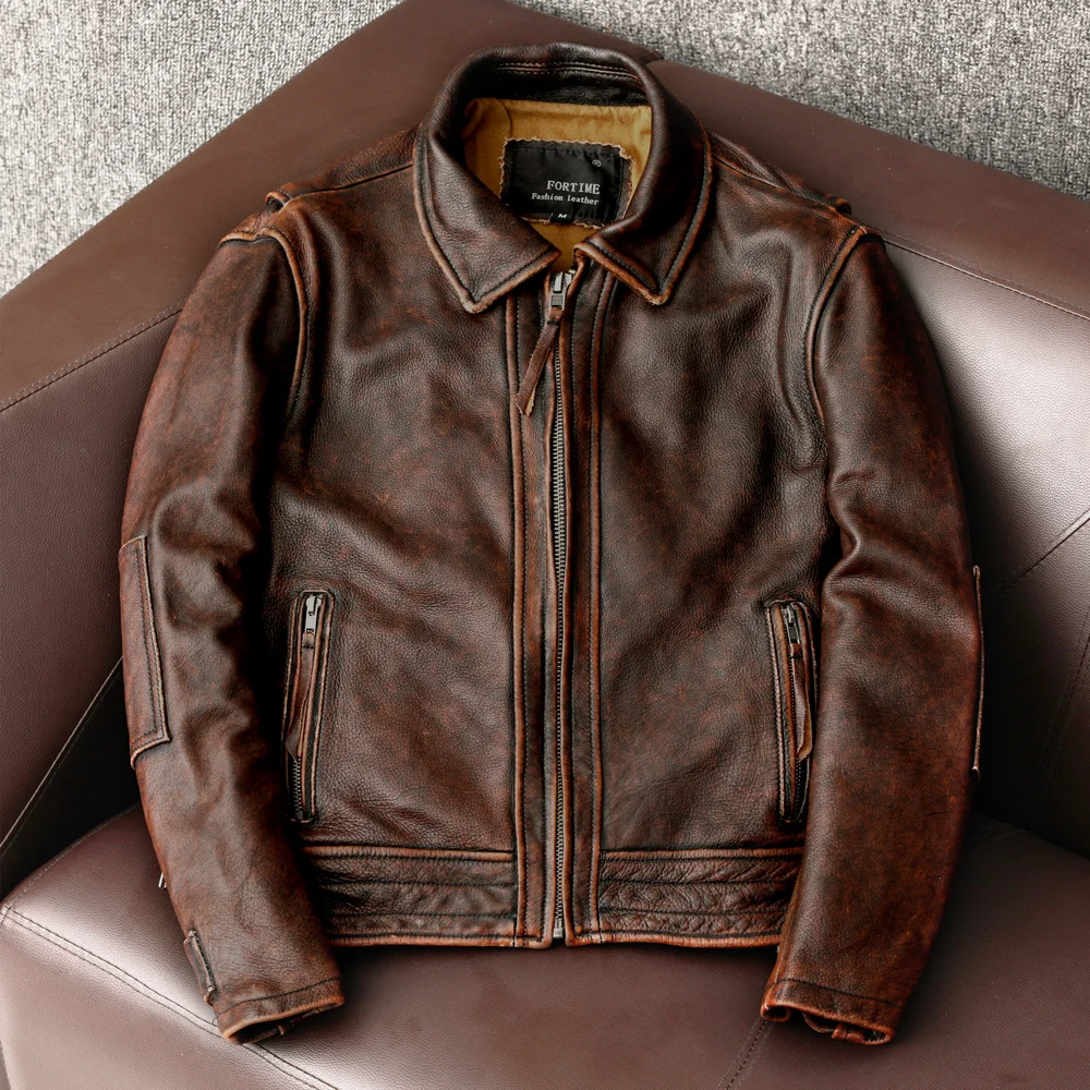Free shipping.2022 Popular style genuine Leather jacket.Vintage brown cowhide coat,Men fashion biker jacket.Asian size thick
Free shipping.2022 Popular style genuine Leather jacket.Vintage brown cowhide coat,Men fashion biker jacket.Asian size thick