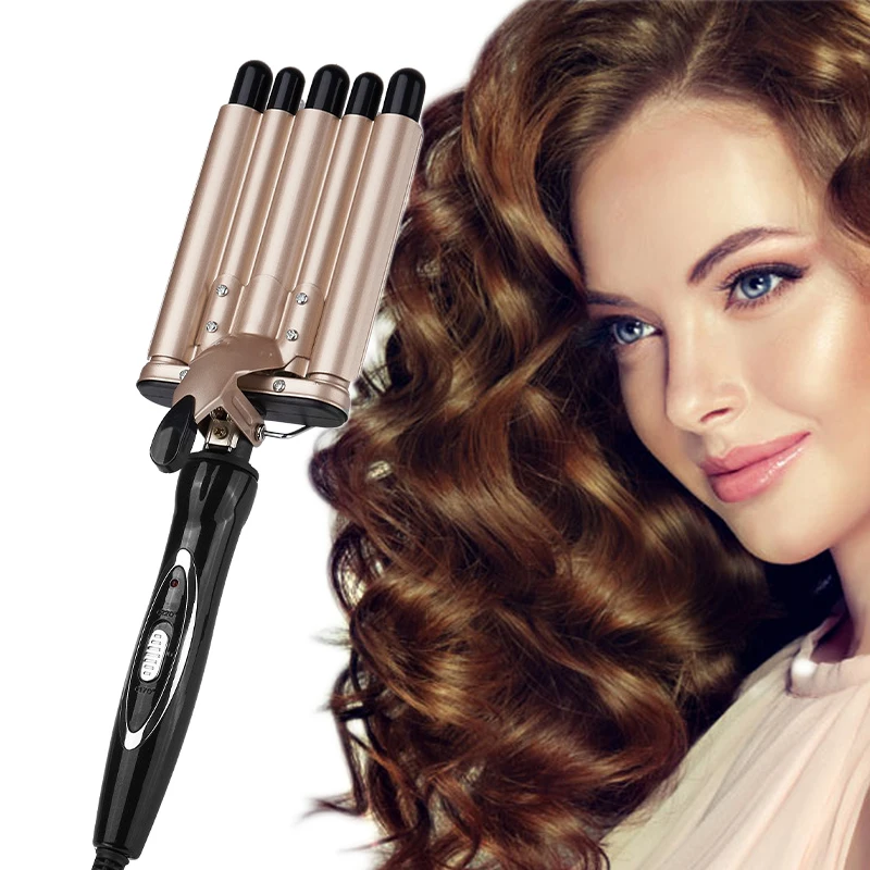 Professional Hair Curling Iron Ceramic 5 Barrel Hair Curler Wand Wave Styler Electric Fast Heating Waver Styling Tools
Professional Hair Curling Iron Ceramic 5 Barrel Hair Curler Wand Wave Styler Electric Fast Heating Waver Styling Tools