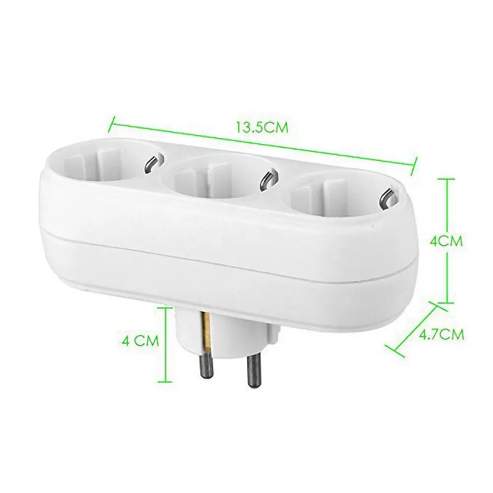 Portable 16A 250V EU Plug European Conversion Plug 1 Plug To 3 Sockets Socket Adapter EU Standard Power Adapter
Portable 16A 250V EU Plug European Conversion Plug 1 Plug To 3 Sockets Socket Adapter EU Standard Power Adapter