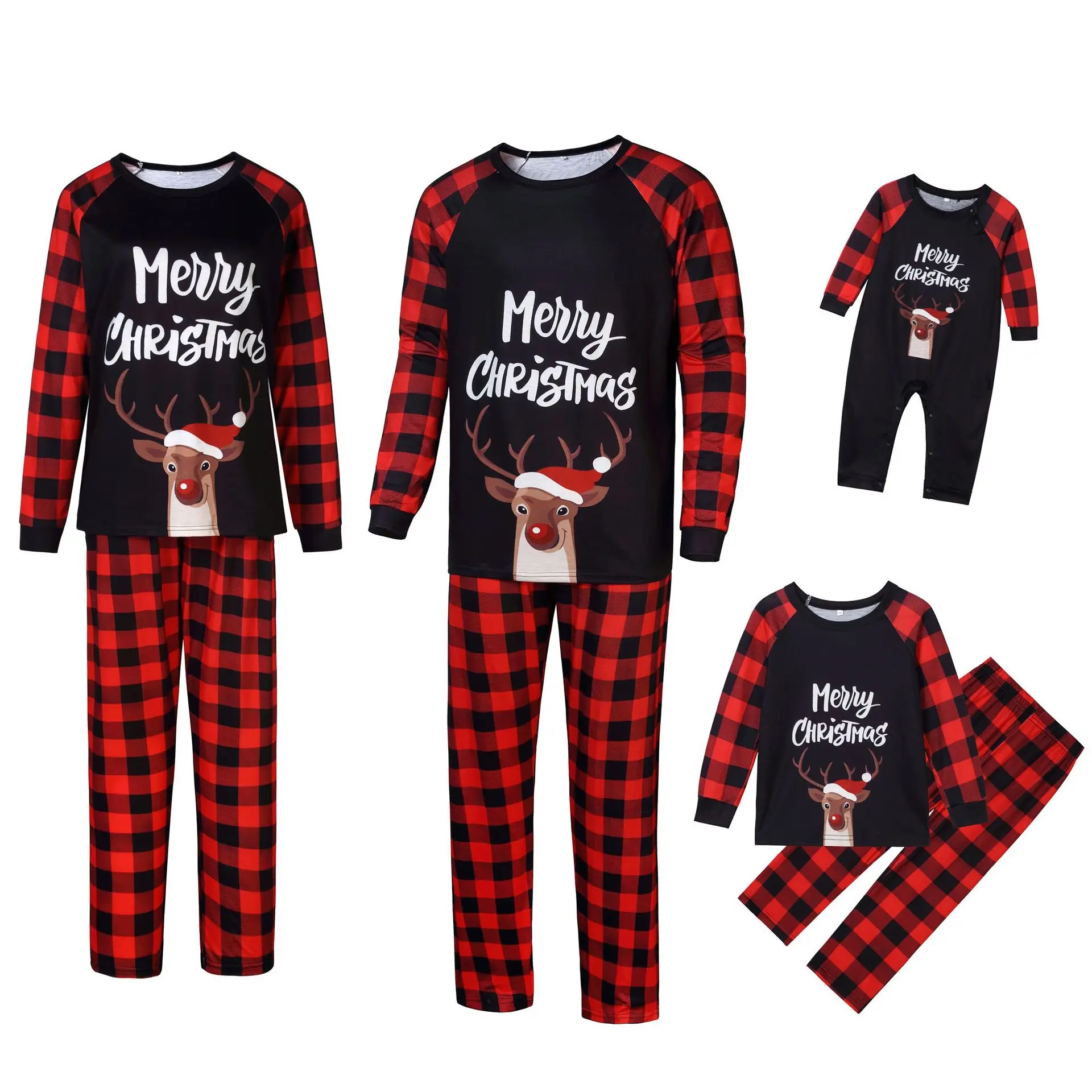 2021 Family Christmas Pajamas Fashion Christmas Letter Plaid Print Long Sleeve Comfortable T Shirt + Pants Sleepwear Family Look
2021 Family Christmas Pajamas Fashion Christmas Letter Plaid Print Long Sleeve Comfortable T Shirt + Pants Sleepwear Family Look