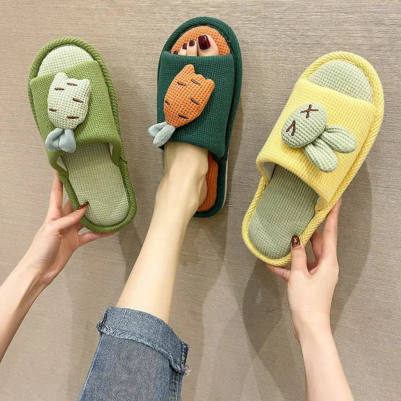 Women Flax Slippers Summer Casual Slides Comfortable Striped Floral Bow Girls Sandals Female Indoor Home Shoes Slip On
Women Flax Slippers Summer Casual Slides Comfortable Striped Floral Bow Girls Sandals Female Indoor Home Shoes Slip On