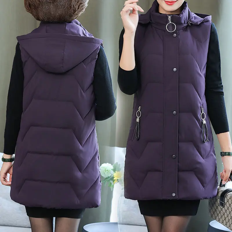 Autumn Winter 2022 Women Casual Warm Thicken Vests Female Long Sleeveless Waistcoat Ladies Solid Cotton Padded Parka Jacket Q61
Autumn Winter 2022 Women Casual Warm Thicken Vests Female Long Sleeveless Waistcoat Ladies Solid Cotton Padded Parka Jacket Q61