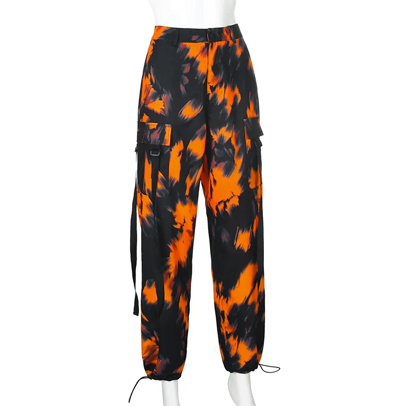 2020 Autumn New Street Hipster Pocket Drawstring Tie-dye Straight Loose Overalls Women Pants Casual Pants
2020 Autumn New Street Hipster Pocket Drawstring Tie-dye Straight Loose Overalls Women Pants Casual Pants