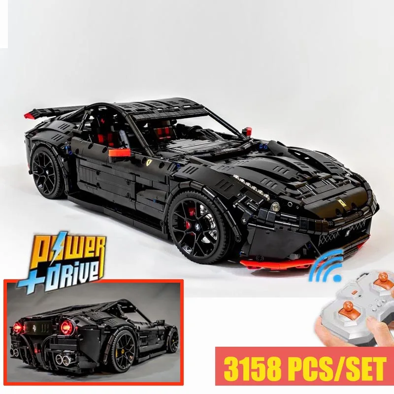 New RC Motor Ferrari F12 Berlinetta hypercar Super Racing Car Fit Lepinings Technic moc-41271 Model Building Blocks Toy DIY gift
New RC Motor Ferrari F12 Berlinetta hypercar Super Racing Car Fit Lepinings Technic moc-41271 Model Building Blocks Toy DIY gift
