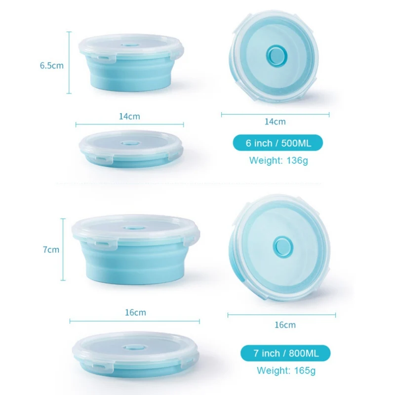 Norbi Folding Lunch Box Round Silicone Microwave Lunch Box Retractable Refrigerator Two-piece Set Kitchen Tool 2021 New
Norbi Folding Lunch Box Round Silicone Microwave Lunch Box Retractable Refrigerator Two-piece Set Kitchen Tool 2021 New