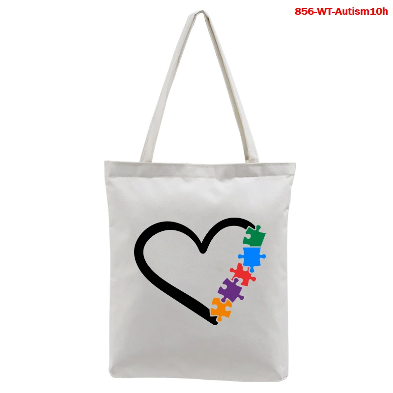 Women's Canvas Shoulder Bag Autism Seeing The World Differently Ladies Handbag Totes Reusable Large Capacity Shopping Beach Bag
Women's Canvas Shoulder Bag Autism Seeing The World Differently Ladies Handbag Totes Reusable Large Capacity Shopping Beach Bag