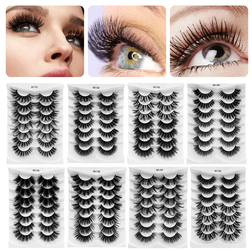 7 Pairs Natural False Eyelash Faux Mink Eyelashes Handmade Fluffy Lashes Cat Eyes Wispy Lashes Reusable 8D Fake Eyelashes
7 Pairs Natural False Eyelash Faux Mink Eyelashes Handmade Fluffy Lashes Cat Eyes Wispy Lashes Reusable 8D Fake Eyelashes