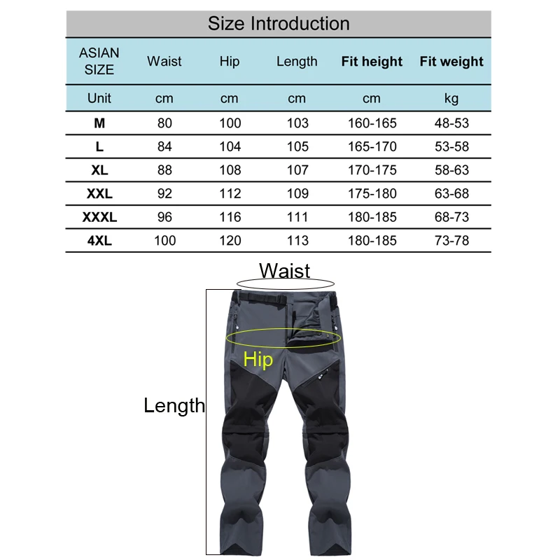 TRVLWEGO Men's Elastic Waist Camping Hiking Pants Man Summer Outdoor Sport Trekking Cycling Travel Quick Dry Trousers
TRVLWEGO Men's Elastic Waist Camping Hiking Pants Man Summer Outdoor Sport Trekking Cycling Travel Quick Dry Trousers