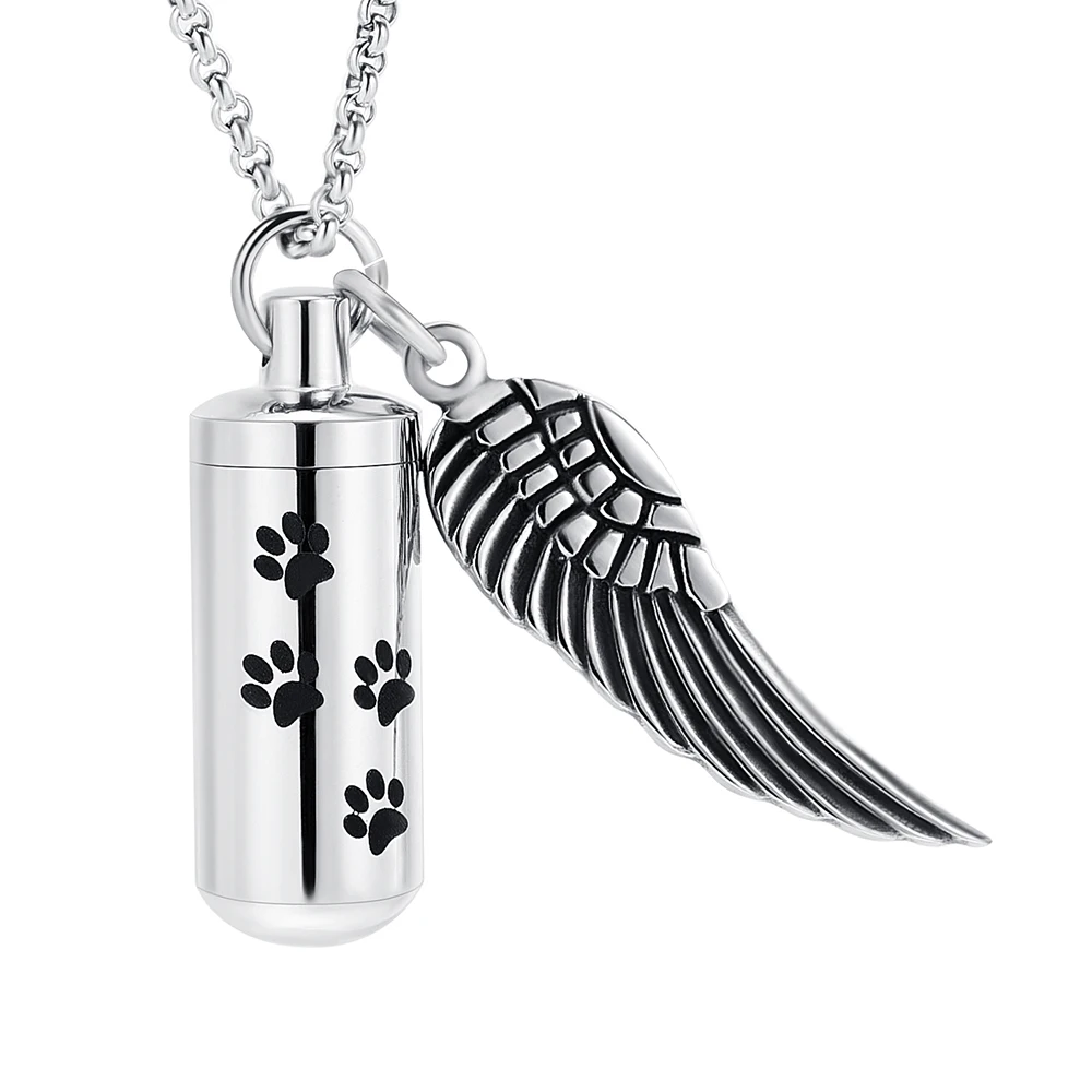 IJD0073 Cremation Urn Necklace for Ashes Souvenirs Souvenir Pendants Small Size Cylinder Angel Wings Stainless Steel Souvenirs
IJD0073 Cremation Urn Necklace for Ashes Souvenirs Souvenir Pendants Small Size Cylinder Angel Wings Stainless Steel Souvenirs