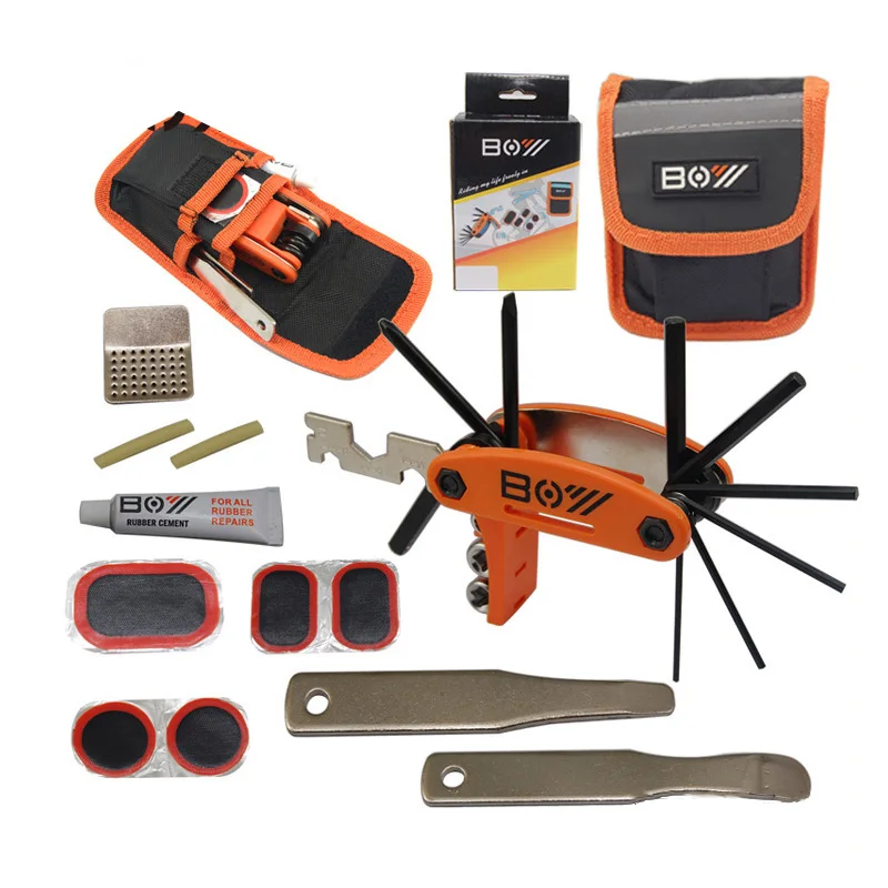Bike Repair Tool Kits - 20in 1 Multifunction Bicycle Mechanic Fix Tools Set Bag with Tire Patch Levers black
Bike Repair Tool Kits - 20in 1 Multifunction Bicycle Mechanic Fix Tools Set Bag with Tire Patch Levers black