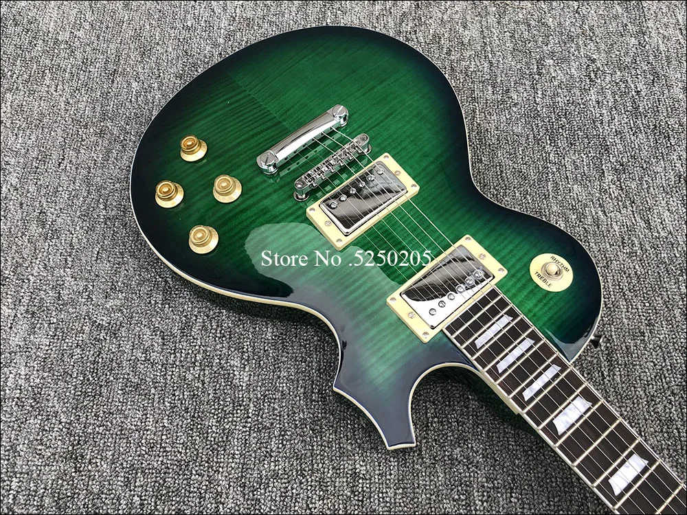 2019 High quality 6 String Electric Guitar, Mahogany body With Flamed Maple Top,green paint,free shipping
2019 High quality 6 String Electric Guitar, Mahogany body With Flamed Maple Top,green paint,free shipping