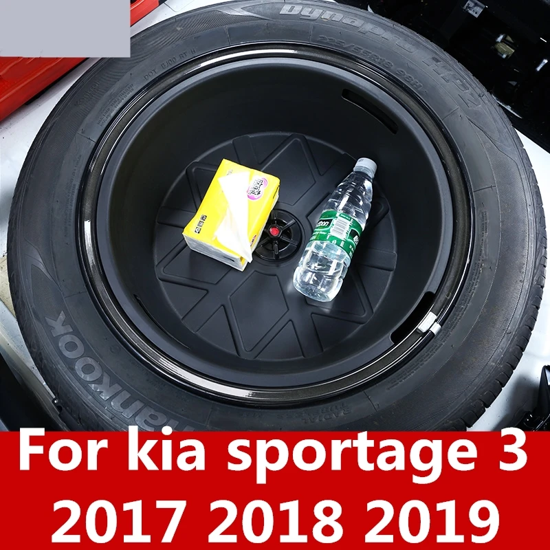 Trunk spare tire storage box change device debris decoration car AccessoriesFor kia sportage 3 2017 2018 2019 | Автомобили и