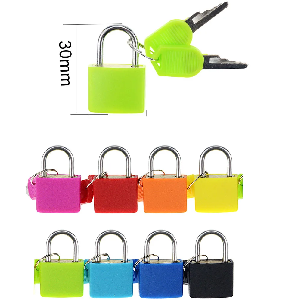Small Mini Strong Steel Padlock Travel Suitcase Diary Lock With 2 Keys Colored plastic case padlock Decoration 
Small Mini Strong Steel Padlock Travel Suitcase Diary Lock With 2 Keys Colored plastic case padlock Decoration