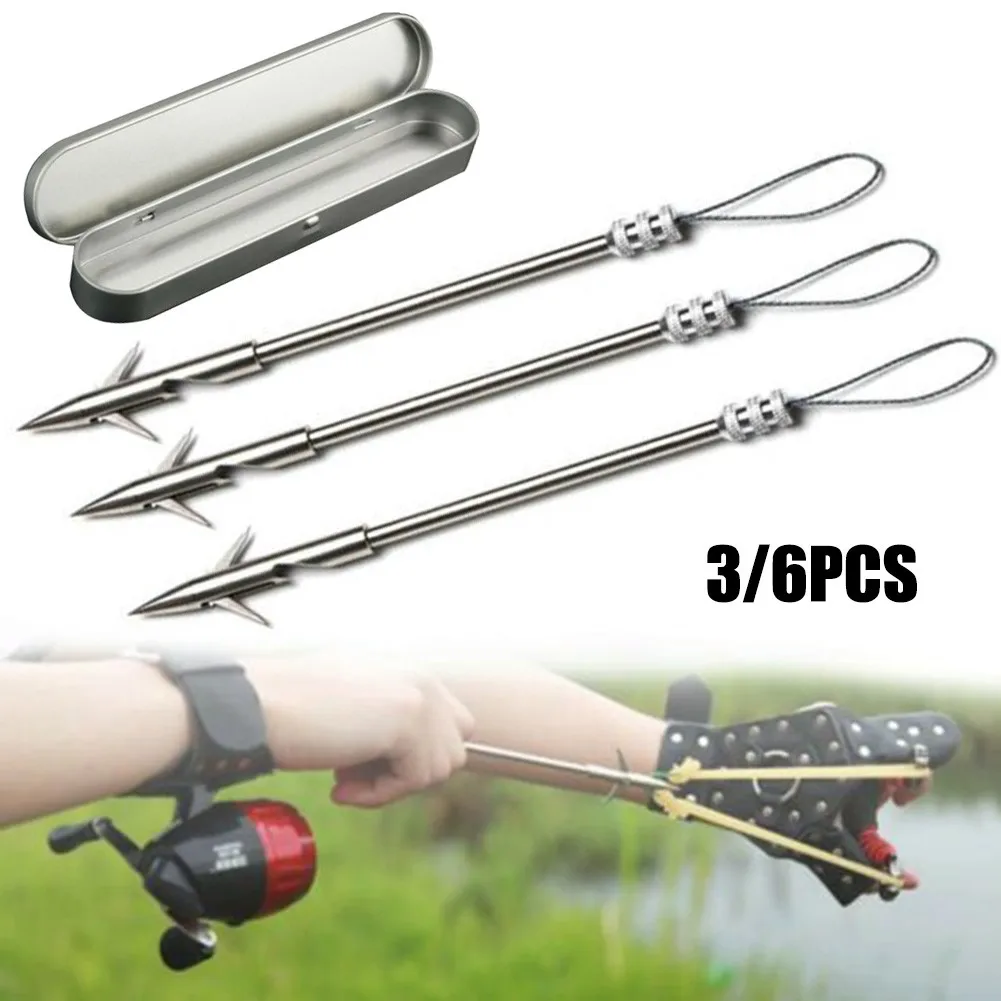 3/6pcs Fishing Darts With Box Arrowhead Fishing Broadhead Archery Arrowhead Tip 15.8cm Fishing Darts For Fishing Or Bow Fishing
3/6pcs Fishing Darts With Box Arrowhead Fishing Broadhead Archery Arrowhead Tip 15.8cm Fishing Darts For Fishing Or Bow Fishing