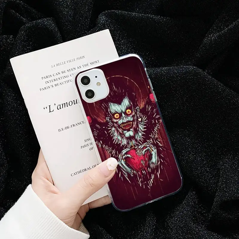 Death Cartoon Cartoon Note Ryuk kira horror apple Transparent for iPhone 6 7 8 11 12 s mini pro X XS XR MAX Plus cover shell
Death Cartoon Cartoon Note Ryuk kira horror apple Transparent for iPhone 6 7 8 11 12 s mini pro X XS XR MAX Plus cover shell