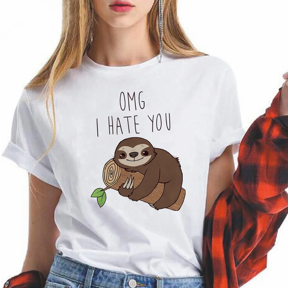 Streetwear Brand Tshirt Women OMG I HATE YOU Short Sleeve Popular Casual Summer Spring Sloth Graphic Design Woman Clothes
Streetwear Brand Tshirt Women OMG I HATE YOU Short Sleeve Popular Casual Summer Spring Sloth Graphic Design Woman Clothes