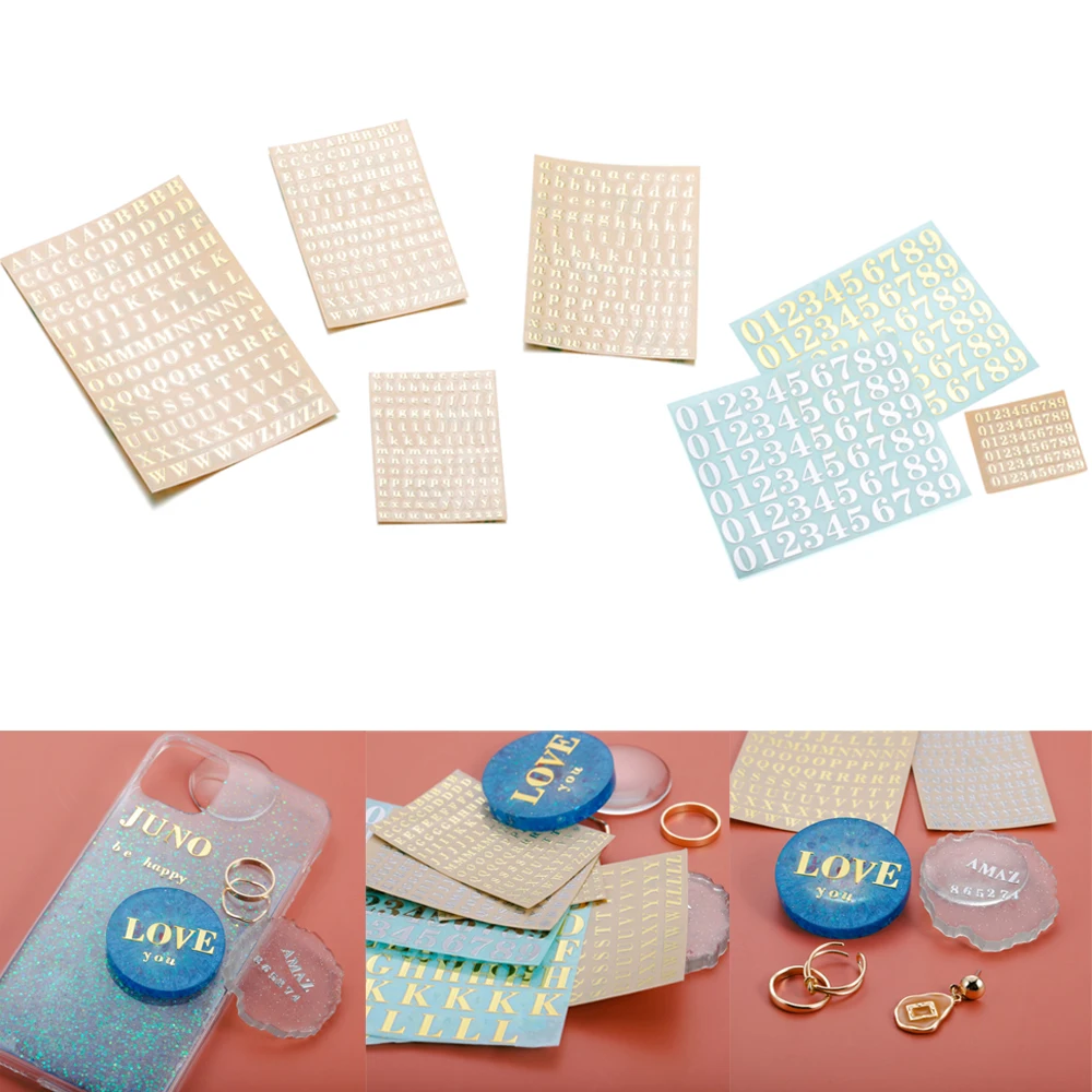 4/6Pcs Shiny Alphabet Number Stickers Mini Metallic Self-Adhesive Decorative For Epoxy Resin Casting Decoration DIY Crafts
4/6Pcs Shiny Alphabet Number Stickers Mini Metallic Self-Adhesive Decorative For Epoxy Resin Casting Decoration DIY Crafts