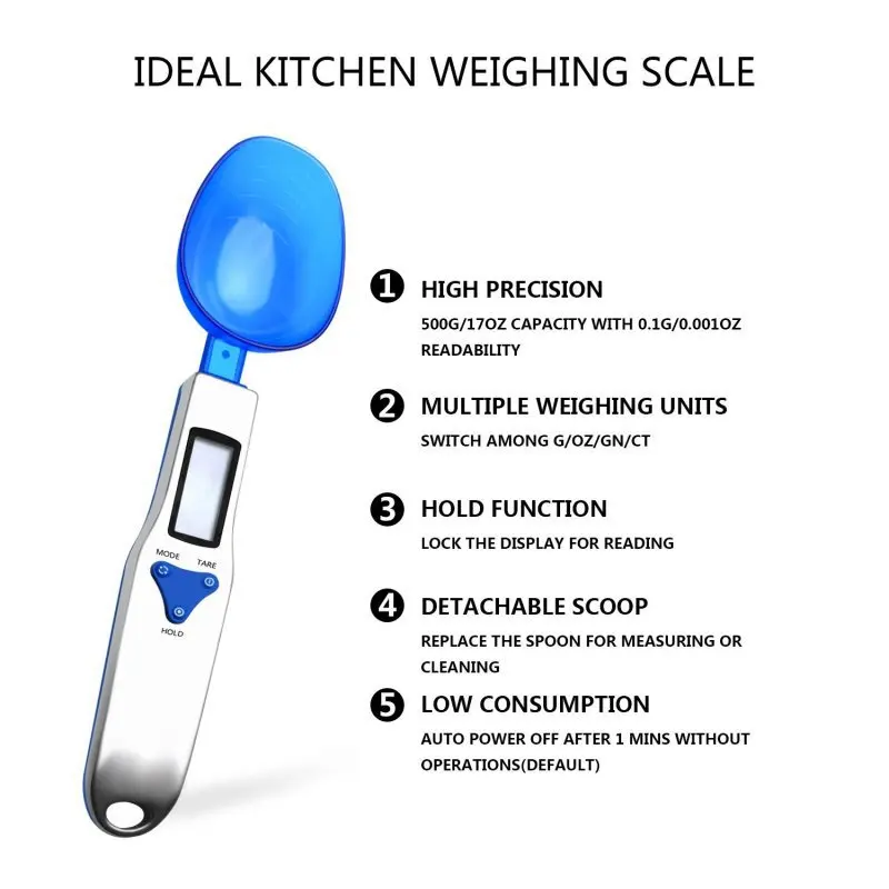 500g/0.1g Electronic Weighing Spoon Kitchen Measuring Spoon Measuring Cup Spoon Scale Mini Kitchen Scales Baking Supplies
500g/0.1g Electronic Weighing Spoon Kitchen Measuring Spoon Measuring Cup Spoon Scale Mini Kitchen Scales Baking Supplies