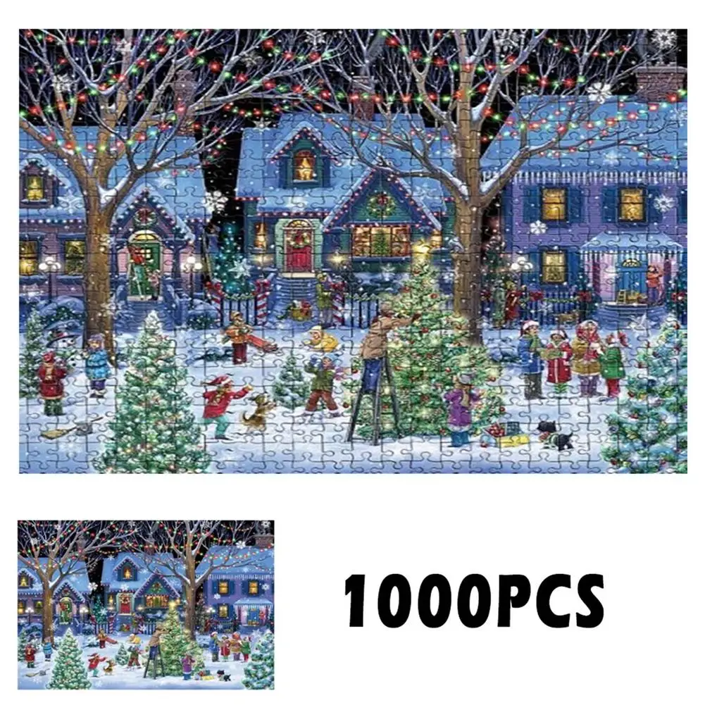 1000 Pieces Christmas Jigsaw Game Kids Toy Parper Jigsaw Puzzles Child Early Educational Learning Toys For Christmas Gift
1000 Pieces Christmas Jigsaw Game Kids Toy Parper Jigsaw Puzzles Child Early Educational Learning Toys For Christmas Gift