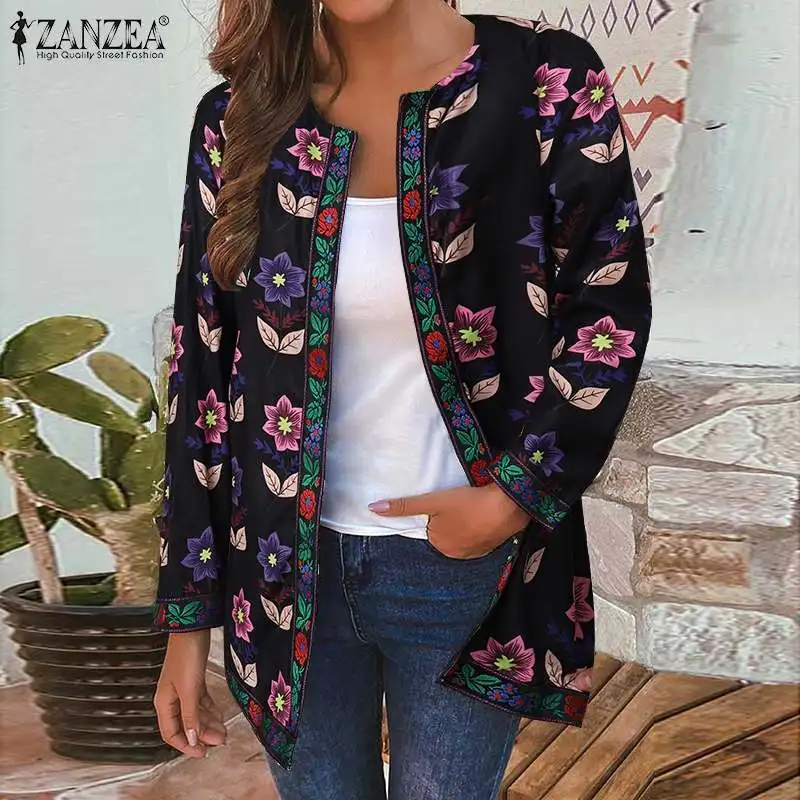 ZANZEA Vintage Floral Printed Jackets Women Autumn Thin Coats Autumn Long Sleeve Open Front Outwear Casual Embroidery Cardigan
ZANZEA Vintage Floral Printed Jackets Women Autumn Thin Coats Autumn Long Sleeve Open Front Outwear Casual Embroidery Cardigan