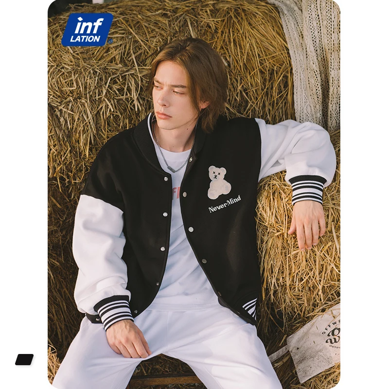 INFLATION Furry Bear Varsity Jacket Men Streetwear Baseball Jacket Men Oversized Hip Hop Bomber Jacket Couple Outerwear
INFLATION Furry Bear Varsity Jacket Men Streetwear Baseball Jacket Men Oversized Hip Hop Bomber Jacket Couple Outerwear