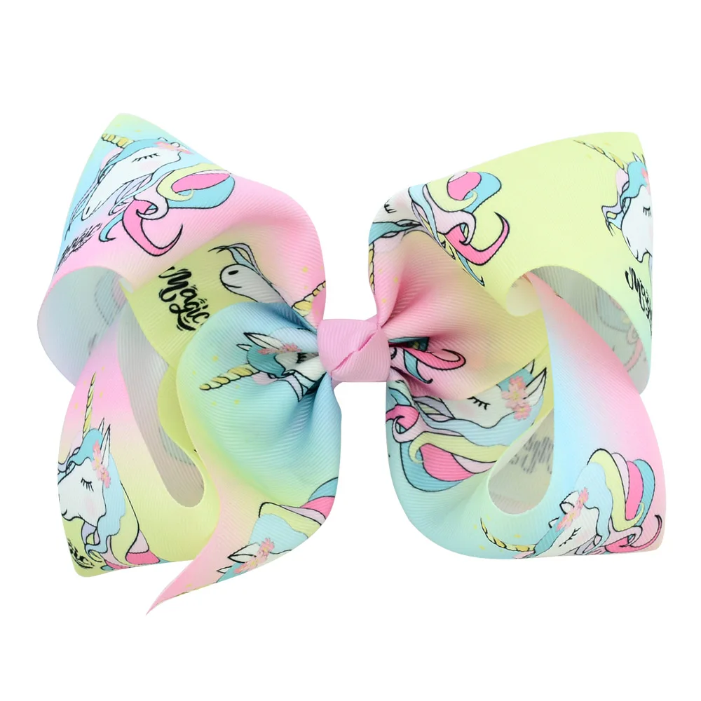 8 inches Unicorn Hair Bows With Clip For Baby Girls Boutique Ribbon Hair Clip Handmade Barrettes Headwear Hair Accessories 941
8 inches Unicorn Hair Bows With Clip For Baby Girls Boutique Ribbon Hair Clip Handmade Barrettes Headwear Hair Accessories 941