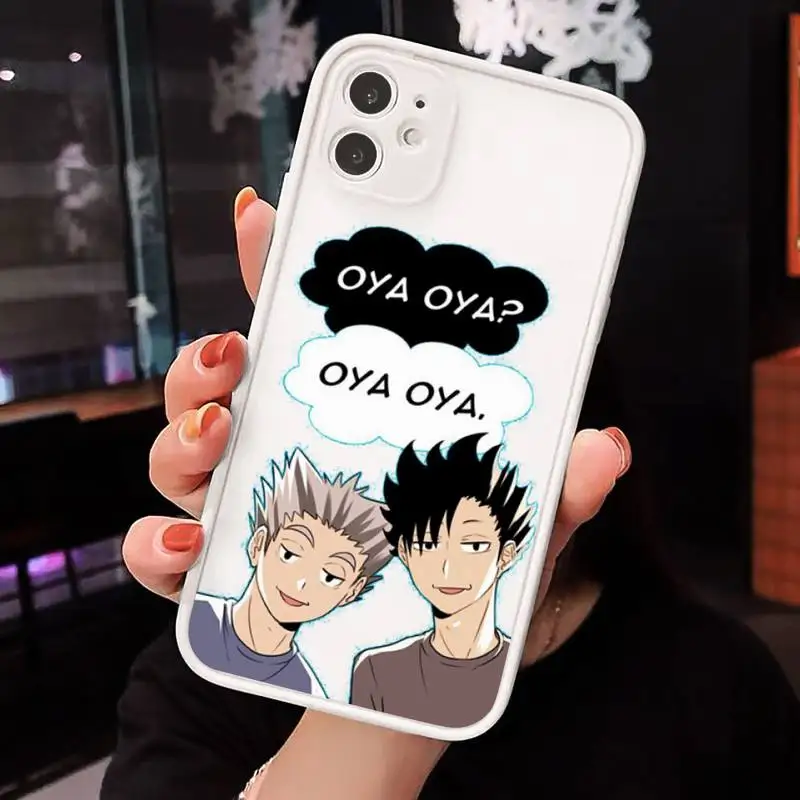 Cute Japan Anime Oya Haikyuu Phone Cases Matte Transparent for iPhone 7 8 11 12 s mini pro X XS XR MAX Plus cover funda 
Cute Japan Anime Oya Haikyuu Phone Cases Matte Transparent for iPhone 7 8 11 12 s mini pro X XS XR MAX Plus cover funda