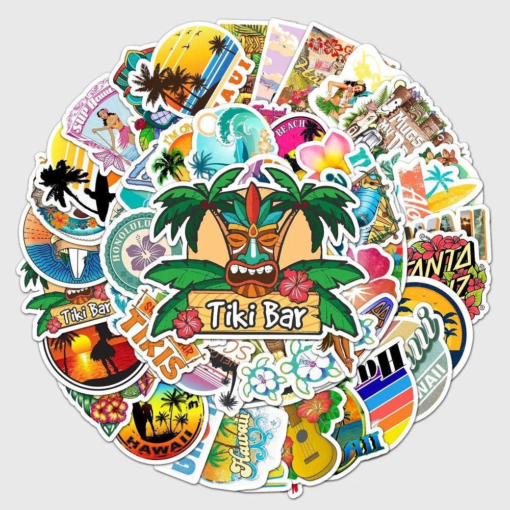 10/50PCS Outdoor Hawaii Surfing Stickers Summer Tropical Beach Surfing Waterproof DIY Surfboard Car Skateboard Decal Sticker
10/50PCS Outdoor Hawaii Surfing Stickers Summer Tropical Beach Surfing Waterproof DIY Surfboard Car Skateboard Decal Sticker